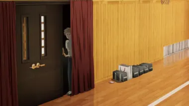 En el día del Festival Cultural, La chica que me gusta y yo...